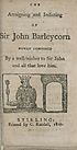 Thumbnail for 'Arraigning and indicting of Sir John Barleycorn'