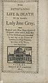 Thumbnail for 'Entertaining life & death of the amiable Lady Jane Gray'