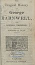 Thumbnail for 'Tragical history of George Barnwell'