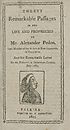 Thumbnail for 'Twenty remarkable passages in the life and prophecies of Mr Alexander Peden'
