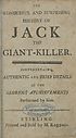 Thumbnail for 'Wonderful and suprising history of Jack the giant-killer'