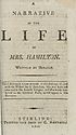 Thumbnail for 'Narrative of the life of Mrs. Hamilton'