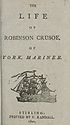 Thumbnail for 'Life of Robinson Crusoe, of York, mariner'