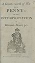 Thumbnail for 'Groat's worth of wit for a penny, or, The interpretation of dreams, moles, &c.'