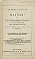 Thumbnail for '1850-1876? - Leabhar cheist na mathar, no, Roimh-chuideachadh do'n dream a ta og agus aineolach'