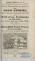 Thumbnail for 'Awful phenomena of nature -- snow storms, third of March and twenty-third April, 1827'