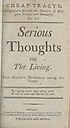 Thumbnail for 'Serious thoughts for the living'