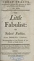 Thumbnail for 'Little fabulist, or, Select fables'