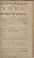 Thumbnail for 'Spiritual exercise of soul, and blessed departure of Dame Mary Rutherford Lady Hundaly, and Mary M'Konnel, cousin to the said lady; which fell out in the year 1640; both died in London'