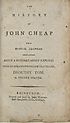Thumbnail for 'History of John Cheap the comical chapman'