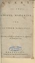 Thumbnail for 'Query in the Gospel Magazine for October M.DCC.LXXI [1783]'