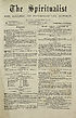 Thumbnail for 'Volume 5, Jul - Dec 1874 - The Spiritualist newspaper'