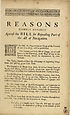 Thumbnail for 'Reasons humbly offered against the bill for repealing part of the Act of navigation'