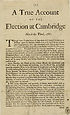 Thumbnail for 'True account of the election at Cambridge March the third, 1680/1..'