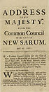 Thumbnail for 'Address to his Majesty, from the common council of the city of New Sarum, April 27. 1681'