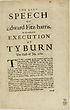 Thumbnail for 'Last speech of Edward Fitz-harris, at the time of his execution at Tyburn the first of July, 1681'