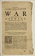 Thumbnail for 'Great Turks declaration of war against the Emperour of Germany, at his pallace at Adrinople, February 20. 1683'