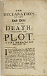 Thumbnail for 'Declaration of the Lord Petre upon his death, touching the plot, in a letter to his Most Sacred Majestie'