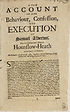 Thumbnail for 'True account of the behaviour, confession, and execution of Samuel Alderton'