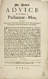 Thumbnail for 'Mr. Penn's advice in the choice of Parliament-men, in his Englands great interest in the choice of this new Parliament; dedicated to all her free-holders and electors'