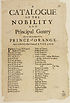 Thumbnail for 'Catalogue of the nobility and principal gentry (said to be) in arms with the Prince of Orange, and in several other parts of England'