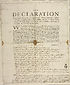 Thumbnail for 'Declaration of the Lord Lieutenant, the high sherriff, deputy lieutenants, justices of peace, commission officers of the militia, and other Protestant gentlemen in the county Palatine of Chester, city of Chester, and county of the same, the 17 of December, 1688'