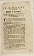 Thumbnail for 'True account of His Highness the Prince of Orange's coming to St. James's, on Tuesday the 18th. of December 1688. about three of the clock in the afternoon'