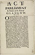 Thumbnail for 'Act of Parliament in favours of the town of Glasgow, June 14, 1690'
