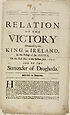 Thumbnail for 'Relation of the victory obtained by the King in Ireland'