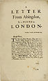 Thumbnail for 'Letter from Abingdon, to a friend in London'