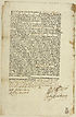 Thumbnail for 'Be it kend till all men by thir presents, me [blank] forswameikleas, Sir Alexander Ogilvie of Forglan, Sir James Smollet of Bonill, Sir Patrick Johnstoun late provost of Edinburgh and William Douglass of Dornock present managers of her Majesties customs and forraign excise of this kingdom…'