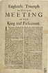 Thumbnail for 'Englands triumph and joy for the meeting of the King and Parliament'