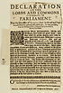 Thumbnail for 'Declaration of the Lords and Commons assembled in Parliament, that the sheriffes of London shall be saved and kept harmelesse by the authority of both Houses'