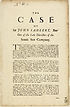 Thumbnail for 'Case of Sir John Lambert, Bart. one of the late directors of the South Sea Company'