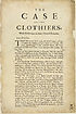 Thumbnail for 'Case of the clothiers, with reference to their several petitions'