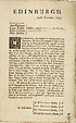 Thumbnail for 'Edinburgh, 29th November, 1720. Sederunt. John Wightman, George Preston, Robert Grierson, Hugh Hathorn, baillies, and justices of His Majesty's peace'