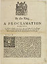 Thumbnail for 'By the King. A proclamation requiring all officers or souldiers that served under the armies of the late usurped powers, and have been disbanded, cashiered or turned out, to depart the cities of London and Westminster before the fourth of December next'