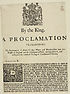 Thumbnail for 'By the King. A proclamation prohibiting the importation of divers foreign wares and merchandizes into this realm of England and the dominion of Wales, and sale thereof'