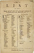 Thumbnail for 'True list of the names of the peers who gave judgment in Dr. Sacheverell's tryal, March the 20th, 1710..'