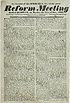 Thumbnail for 'Account of the speeches, &c., at the great Reform Meeting held at Durham, on Monday the 31st of Oct., 1831. The meeting was held in front of the Courts, and the number estimated at 10,000. There were severals flags displayed expressive of attachment to liberty'