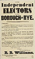 Thumbnail for 'To the independent electors of the borough of Rye'