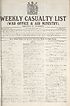 Thumbnail for 'War Office daily list of July 15th (No. 5618) in eight parts'
