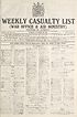 Thumbnail for 'War Office daily list of September 30th (No. 5683) in nine parts'