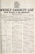 Thumbnail for 'War Office daily list of December 2nd (No. 5737) in eleven parts'