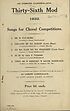 Thumbnail for 'Sol-fa notation - Thirty-sixth Mod 1932 : songs for choral competitions'