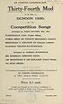 Thumbnail for 'Staff notation - Thirty-fourth Mod : to be held at Dunoon 1930 : competition songs'