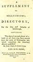 Thumbnail for 'Title page - Supplement to Williamson's directory, for the city and suburbs of Edinburgh'