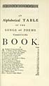 Thumbnail for 'Contents - Alphabetical table of the songs and poems contain'd in this book'