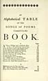 Thumbnail for 'Contents - Alphabetical table of the songs and poems contain'd in this book'