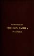 Thumbnail for 'Memoirs of the Don family in Angus'